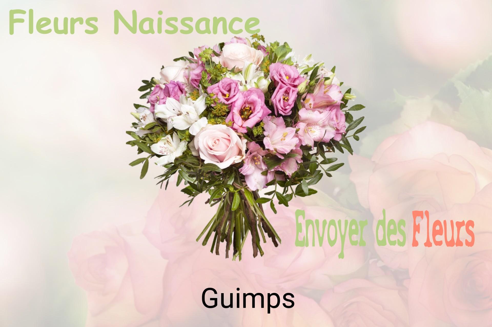 Bouquet de fleurs de naissance livré à Guimps